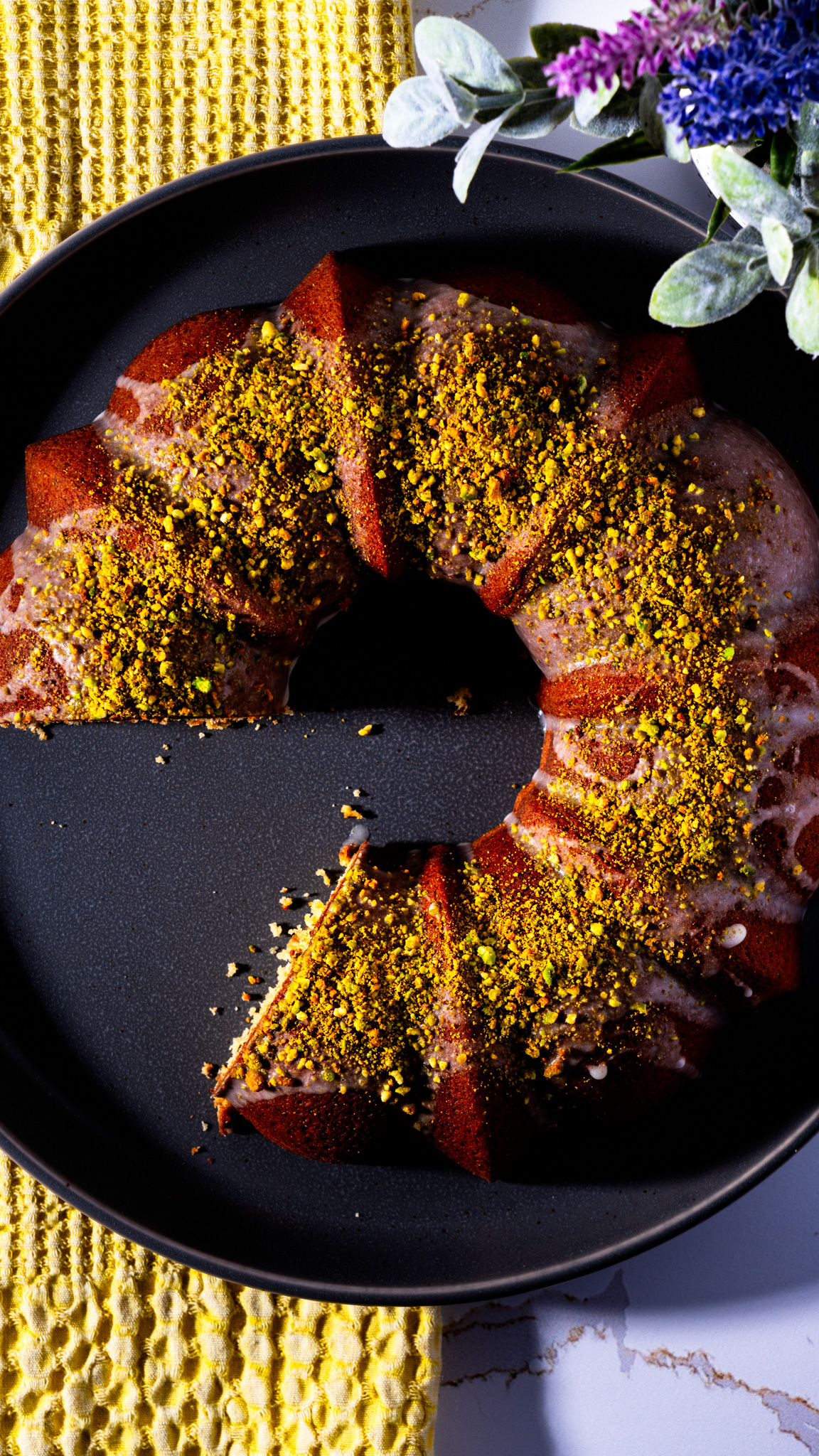 Pistachio Olive Oil Cake