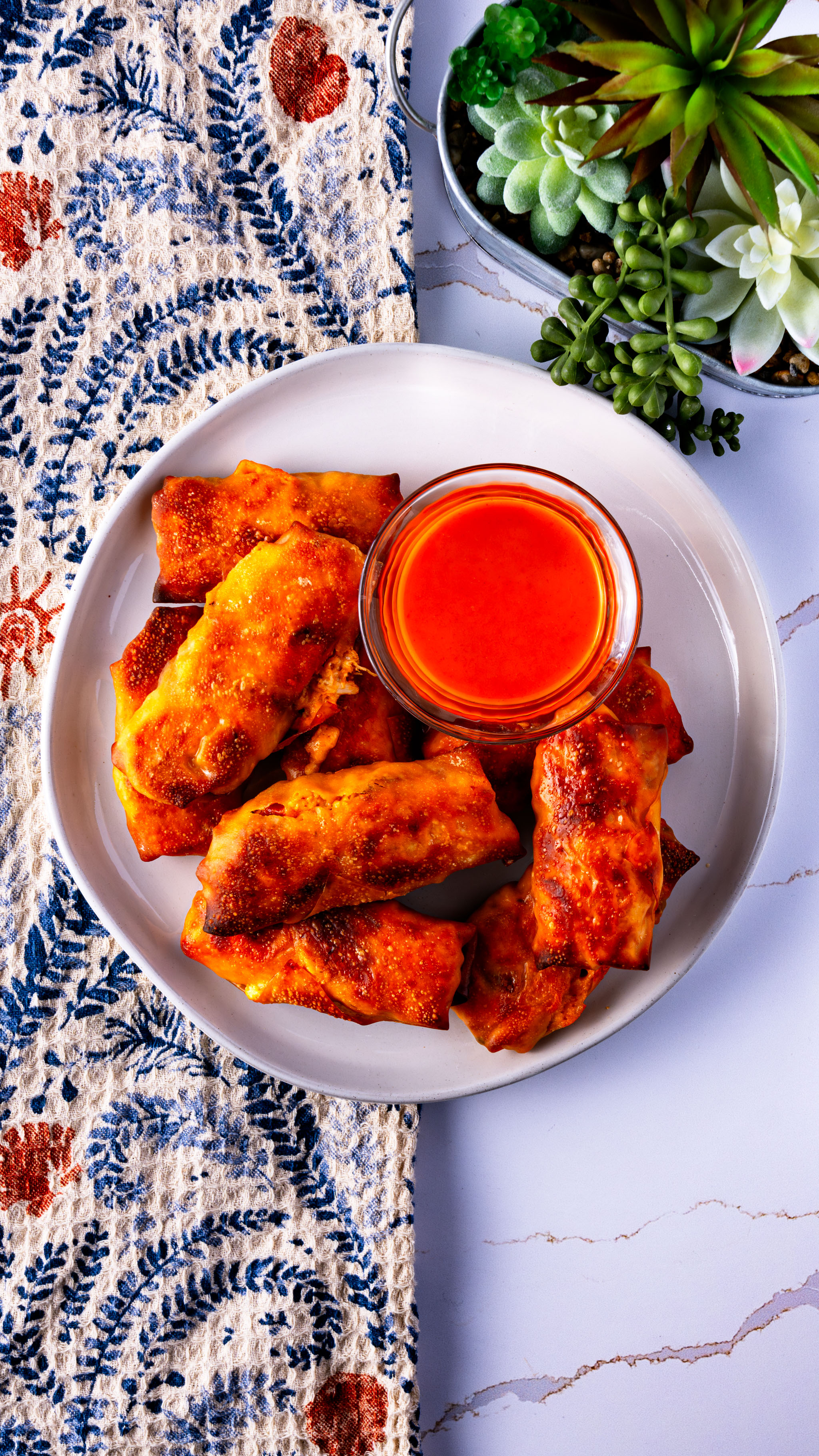 Buffalo Chicken Egg Rolls